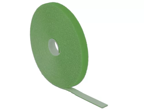 Delock Hurkolható rögzítok, 10 m x 13 mm (H x Sz) tekercs, zöld (DL-18728)