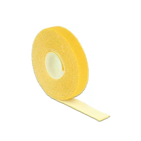   Delock Hurkolható rögzítok, 3 m x 13 mm (H x Sz) tekercs, sárga (DL-18734)