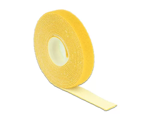 Delock Hurkolható rögzítok, 3 m x 13 mm (H x Sz) tekercs, sárga (DL-18734)