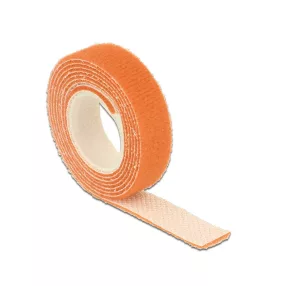   Delock Hurkolható rögzítok, 1 m x 13 mm (H x Sz) tekercs, narancssárga (DL-18741)
