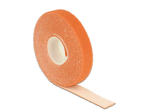 Delock Hurkolható rögzítok, 3 m x 13 mm (H x Sz) tekercs, narancssárga (DL-18742)