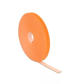   Delock Hurkolható rögzítok, 10 m x 13 mm (H x Sz) tekercs, narancssárga (DL-18744)