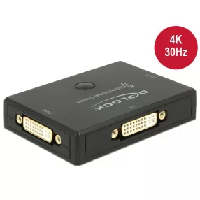 Delock DVI 2 - 1 kapcsoló kétirányú 4K 30 Hz (DL-18751)