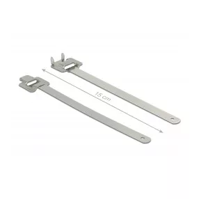   Delock Rozsdamentes acél, újrahasználható kábelkötegek összeköto kampóval hossz: 150 mm szélesség: 1 (DL-18762)