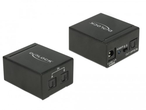 Delock TOSLINK kapcsoló 2 x TOSLINK bemenet > 1 x TOSLINK kimenet