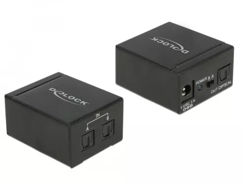 Delock TOSLINK kapcsoló 2 x TOSLINK bemenet > 1 x TOSLINK kimenet (DL-18767)