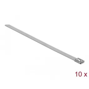   Delock Rozsdamentes Acél Kábelkötegek Hossza 150 x Szélesség 7,9 mm 10 db. (DL-18775)