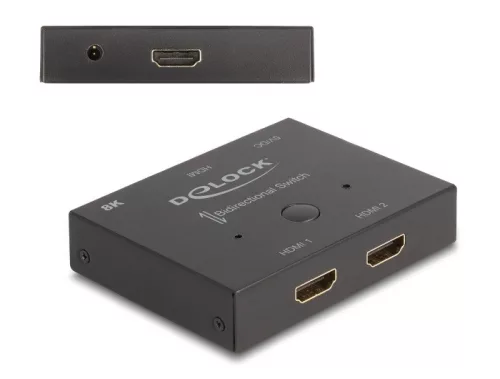 Delock HDMI 2 - 1 kapcsoló kétirányú 8K 60 Hz (DL-18776)