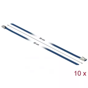   Delock Rozsdamentes Acél Kábelkötegek Hossza 300 x Szélesség 4,6 mm kék 10 db. (DL-18794)