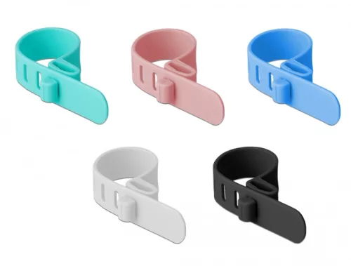 Delock Szilikon kábelkötegelo újrahasznosítható 10 darabos csomagban választható színekben (DL-18829)