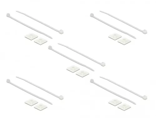 Delock Kábelkötegelő talp 20 x 20 mm, kábelkötegelővel, melynek hossza 200 mm x szélessége 2,5 mm fe (DL-18832)