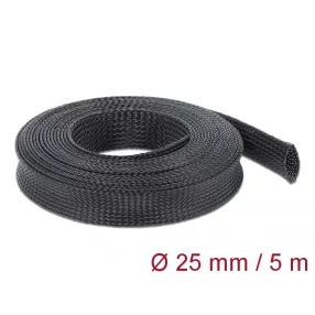   Delock Fonott kábelharisnya nyújtható 5 m x 25 mm fekete (DL-18851)