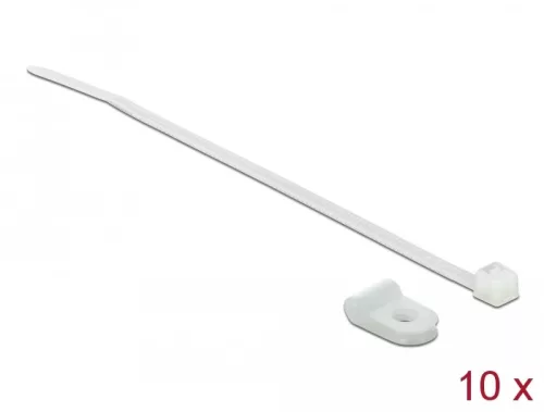 Delock Fehér színű, összekapcsoló pánt készlet 3,2 mm H 100 x Sz 2,5 mm kábelekkel (DL-18859)