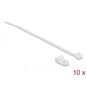   Delock Fehér színű, összekapcsoló pánt készlet 4,8 mm H 150 x Sz 2,5 mm kábelekkel (DL-18861)