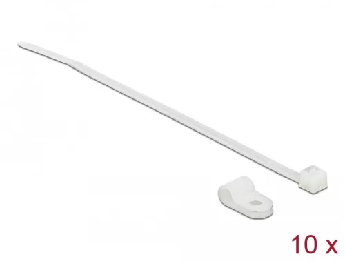 Delock Fehér színű, összekapcsoló pánt készlet 4,8 mm H 150 x Sz 2,5 mm kábelekkel (DL-18861)