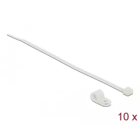   Delock Fehér színű, összekapcsoló pánt készlet 6,4 mm H 200 x Sz 3,6 mm kábelekkel (DL-18863)