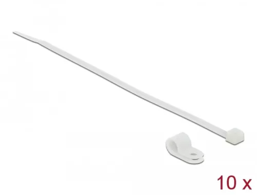 Delock Fehér színű, összekapcsoló pánt készlet 6,4 mm H 200 x Sz 3,6 mm kábelekkel (DL-18863)