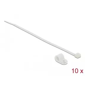   Delock Fehér színű, összekapcsoló pánt készlet 9,5 mm H 200 x Sz 4,8 mm kábelekkel (DL-18867)