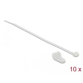   Delock Fehér színű, összekapcsoló pánt készlet 12,7 mm H 300 x Sz 4,8 mm kábelekkel (DL-18869)