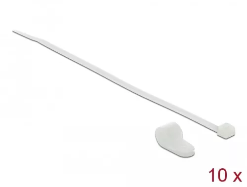 Delock Fehér színű, összekapcsoló pánt készlet 12,7 mm H 300 x Sz 4,8 mm kábelekkel (DL-18869)