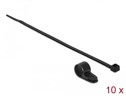 Delock Fekete színű, összekapcsoló pánt készlet 12,7 mm H 300 x Sz 4,8 mm kábelekkel (DL-18870)