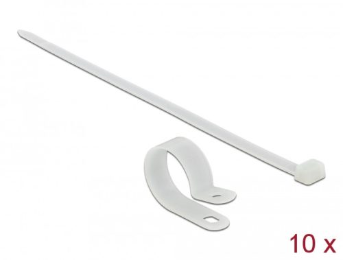 Delock Fehér színű, összekapcsoló pánt készlet 25,4 mm H 300 x Sz 7,2 mm kábelekkel