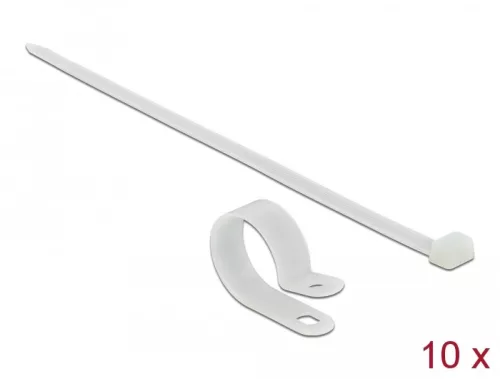 Delock Fehér színű, összekapcsoló pánt készlet 25,4 mm H 300 x Sz 7,2 mm kábelekkel (DL-18875)