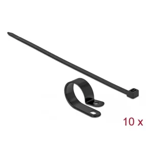   Delock Fekete színű, összekapcsoló pánt készlet 25,4 mm H 300 x Sz 7,2 mm kábelekkel (DL-18876)
