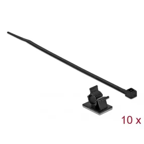   Delock Fekete, 25 x 18 mm-es kábelfogó H 200 x Sz 3,6 mm - kábellel (DL-18878)