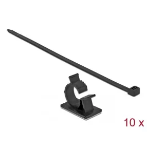   Delock Fekete, 41 x 25 mm-es kábelfogó H 250 x Sz 7,2 mm - kábellel (DL-18882)