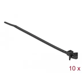   Delock Kábelkötöző hosszító kapoccsal Hz 160 x Sz 4 mm fekete 10 darab (DL-18895)