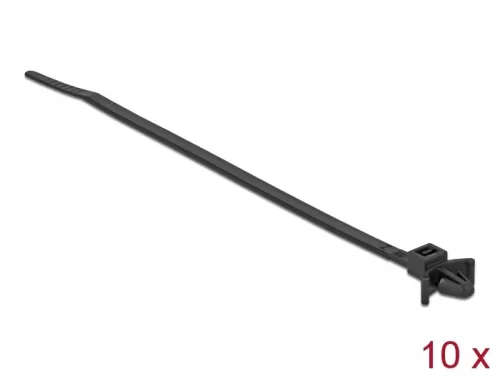 Delock Kábelkötöző hosszító kapoccsal Hz 160 x Sz 4 mm fekete 10 darab (DL-18895)