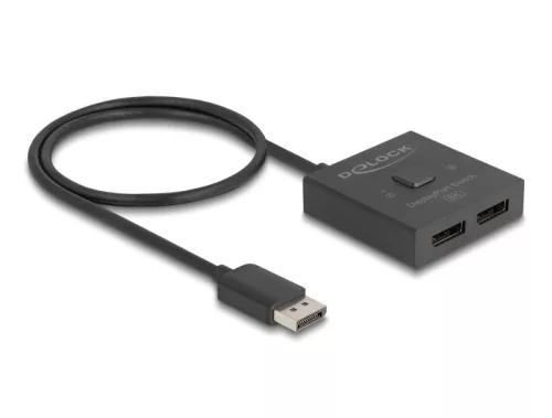 Delock DisplayPort kapcsoló 2 az 1-ben Kétirányú 8K (DL-18906)