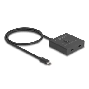   Delock USB 10 Gbps USB Type-C  kapcsoló 2 az 1-ben Kétirányú 8K (DL-18911)