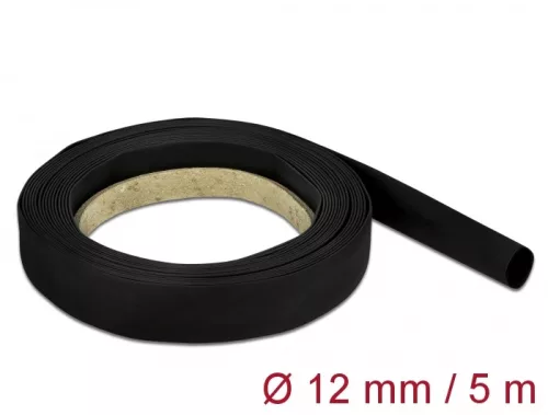 Delock Fekete zsugorcső 5 m x 12 mm (DL-18939)