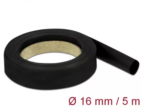 Delock Fekete zsugorcső 5 m x 16 mm (DL-18940)
