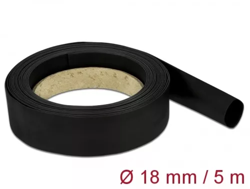 Delock Fekete zsugorcső 5 m x 18 mm (DL-18941)