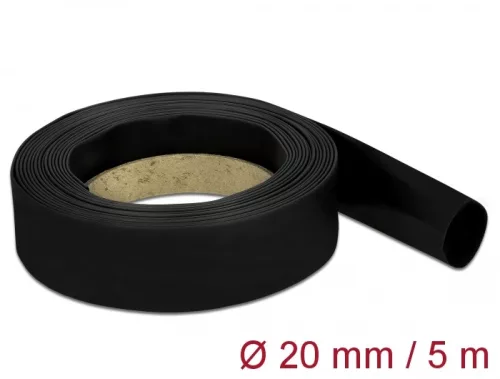 Delock Fekete zsugorcső 5 m x 20 mm (DL-18942)