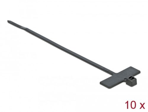 Delock Kábelkötöző címkével Hx 100 x Sz 2,5 mm, 10 darab fekete