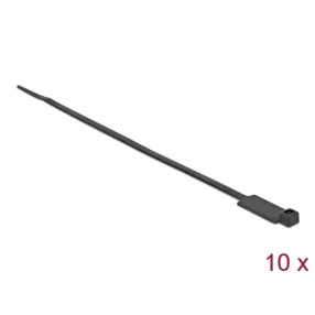   Delock Kábelkötöző címkével Hx 270 x Sz 4,8 mm, 10 darab fekete (DL-18961)