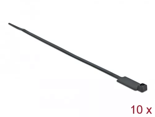 Delock Kábelkötöző címkével Hx 270 x Sz 4,8 mm, 10 darab fekete (DL-18961)