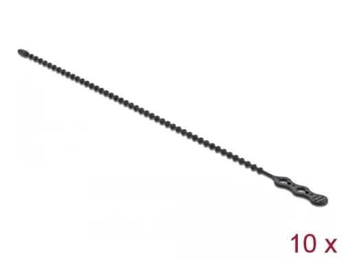 Delock Újrahasználható kötöző Hx 310 x Sz 4,5 mm 10 db. fekete (DL-18967)