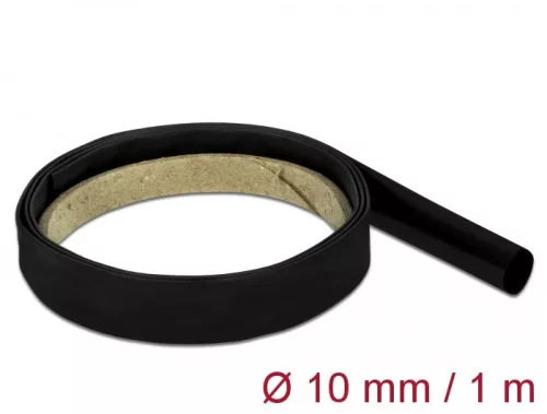 Delock Fekete zsugorcső 1 m x 10 mm (DL-18974)