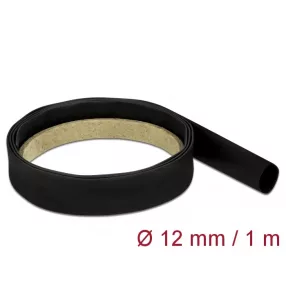 Delock Fekete zsugorcső 1 m x 12 mm (DL-18975)