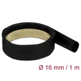 Delock Fekete zsugorcső 1 m x 16 mm (DL-18976)