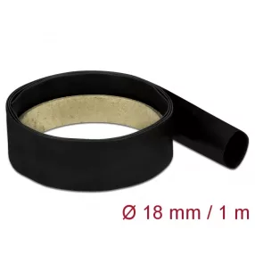 Delock Fekete zsugorcső 1 m x 18 mm (DL-18977)