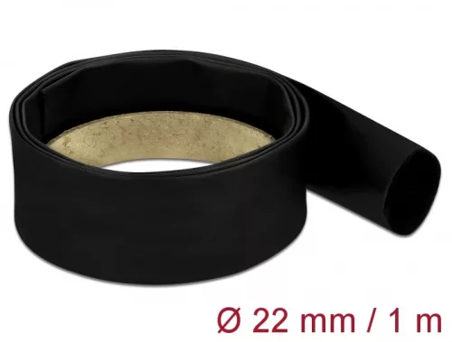 Delock Fekete zsugorcső 1 m x 22 mm (DL-18979)