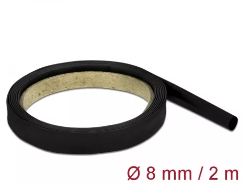 Delock Fekete zsugorcső 2 m x 8 mm (DL-18980)