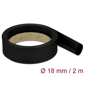 Delock Fekete zsugorcső 2 m x 18 mm (DL-18984)