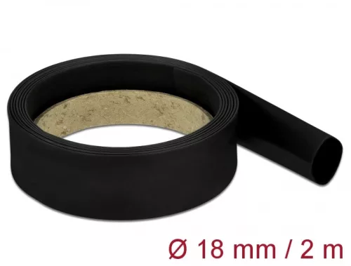 Delock Fekete zsugorcső 2 m x 18 mm (DL-18984)